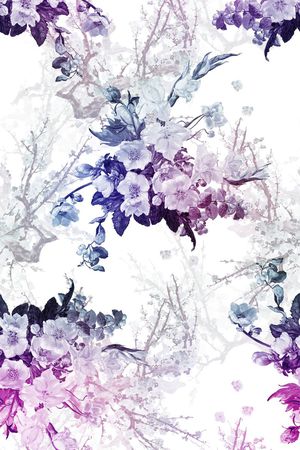 桃花印花花型图片