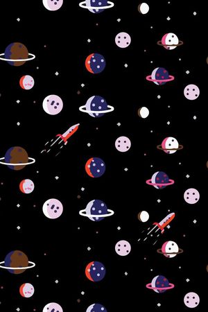 宇宙印花花型图片