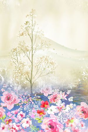 淑女印花花型图片