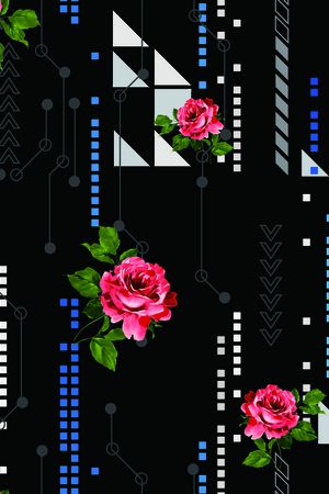 2017年女装新几何印花花型图片