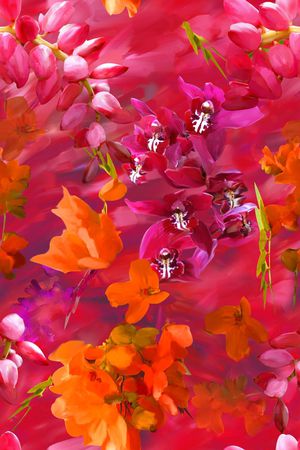 花瓣印花花型图片