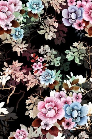 竹叶印花花型图片
