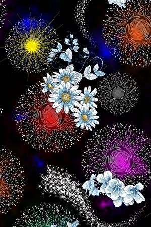 雏菊印花花型图片