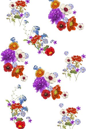 花朵印花花型图片