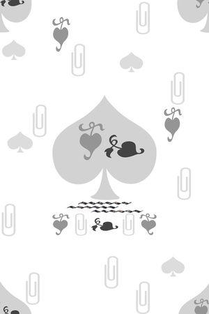 扑克黑桃印花花型图片