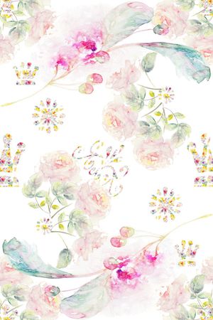 清新花卉印花花型图片