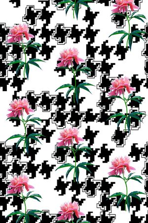 几何印花花型图片