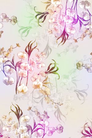 竹叶印花花型图片