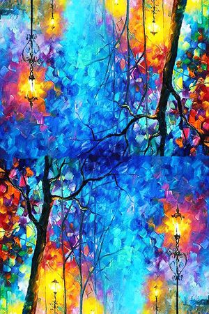 风景印花花型图片