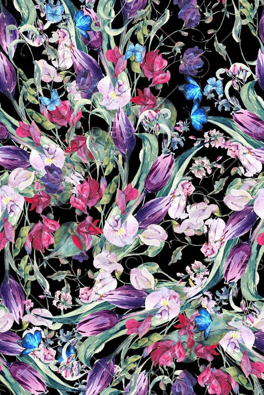 手绘印花花型图片