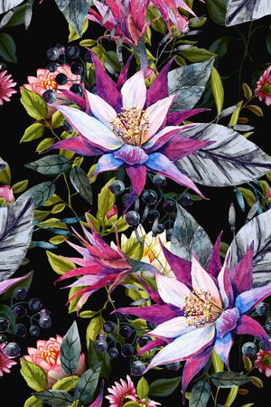 手绘印花花型图片