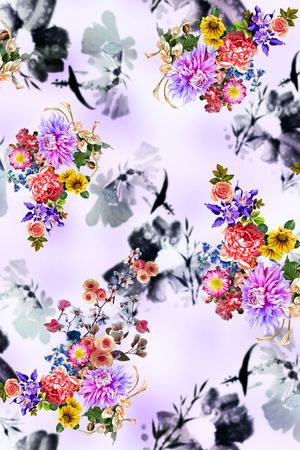 花卉印花花型图片