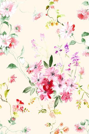 满版小花印花花型图片