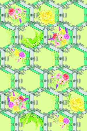 hexagon印花花型图片
