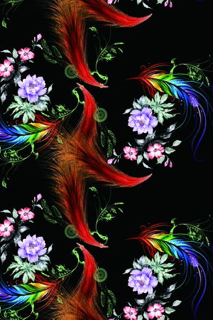 莫妮卡-女装花型印花花型图片