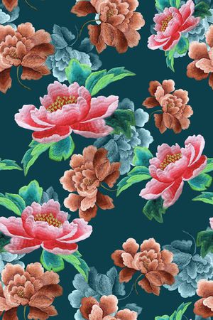 面料花印花花型图片