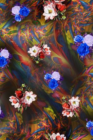 中国风印花花型图片
