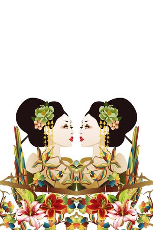 剪纸印花花型图片