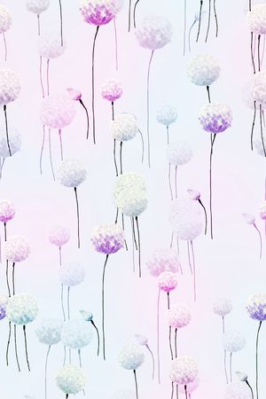 蒲公英花印花花型图片