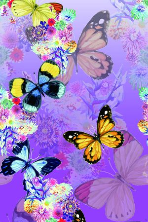 花朵印花花型图片