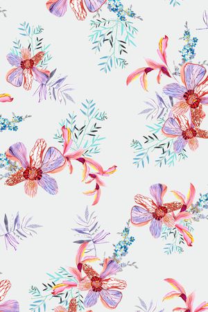 淡雅印花花型图片