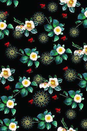 莫妮卡-女装花型印花花型图片