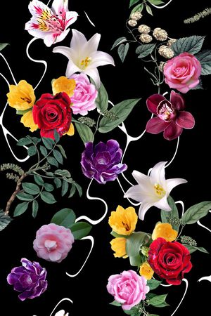 3D花卉印花花型图片