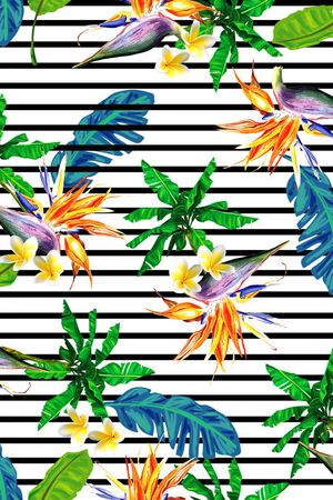 热带印花花型图片