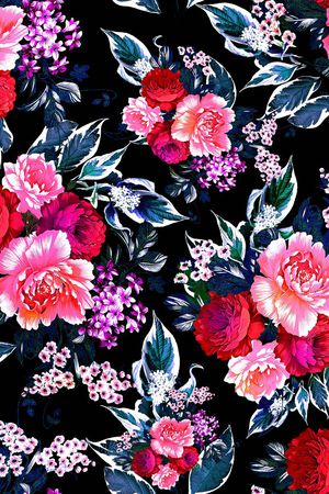 花卉印花花型图片