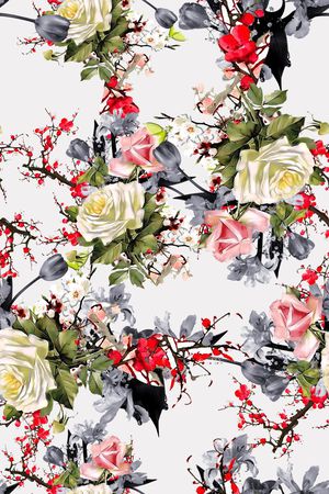 郁金香印花花型图片