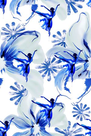 芭蕾印花花型图片