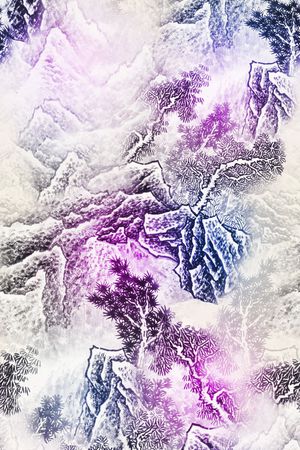 山水印花花型图片