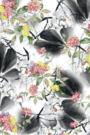 中国风印花花型图片