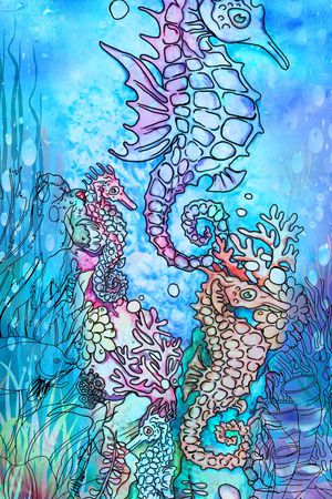 热带印花花型图片