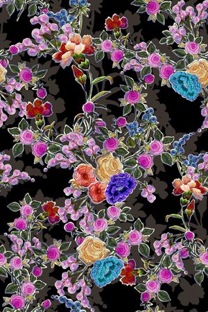花朵印花花型图片