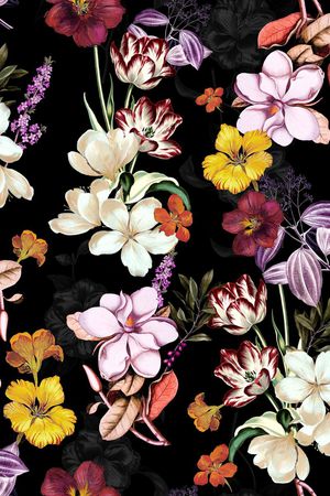 花朵印花花型图片