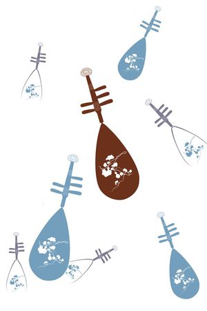 工笔画印花花型图片