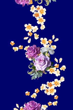 玫瑰印花花型图片