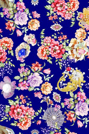 花朵印花花型图片