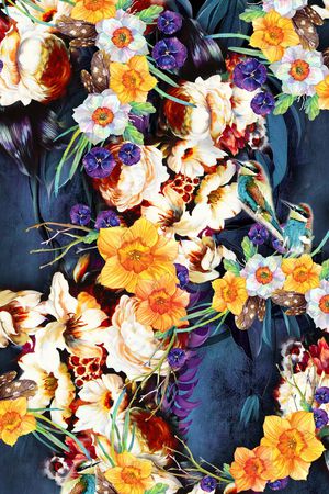 花卉印花花型图片