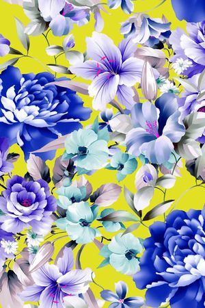 乱花印花花型图片