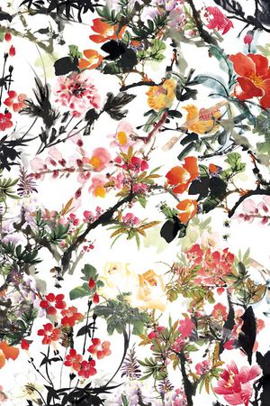 乱花印花花型图片