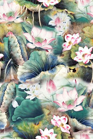 中国风印花花型图片