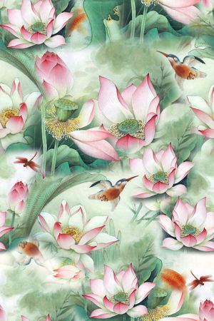 中国风印花花型图片