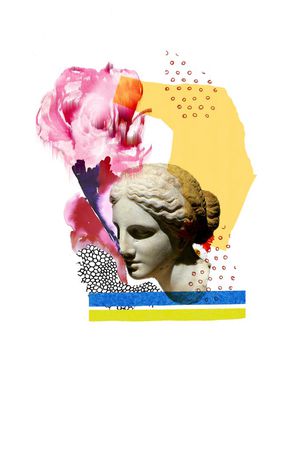 色块印花花型图片
