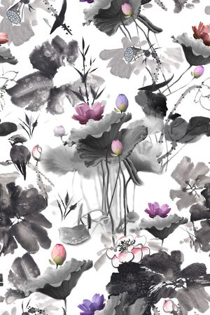 花卉印花花型图片