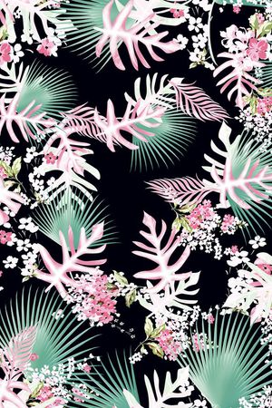 热带印花花型图片