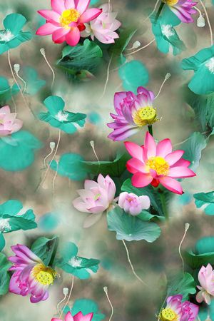 3D花卉印花花型图片