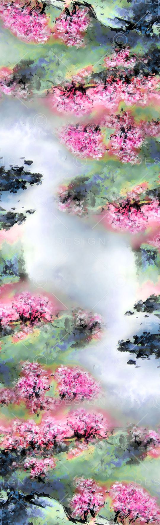 桃花印花花型图片