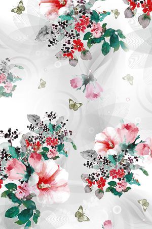 清新小碎花印花花型图片